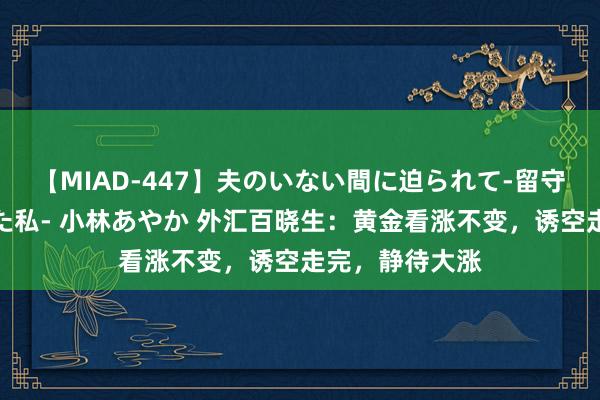 【MIAD-447】夫のいない間に迫られて-留守中に寝取られた私- 小林あやか 外汇百晓生：黄金看涨不变，诱空走完，静待大涨