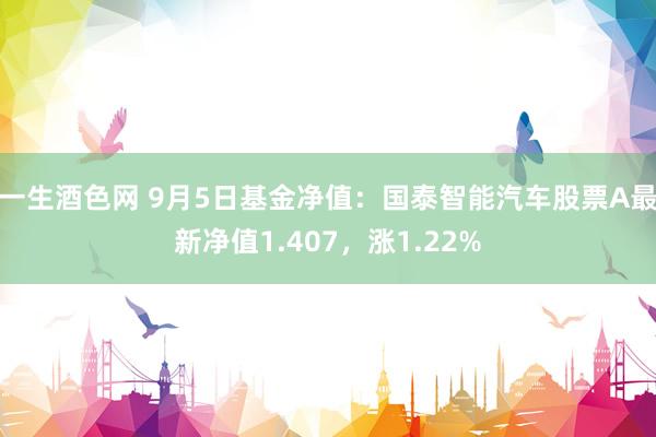 一生酒色网 9月5日基金净值：国泰智能汽车股票A最新净值1.407，涨1.22%